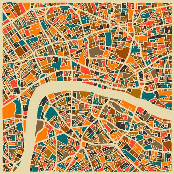 Colorful Abstracted Maps | Moss and Fog