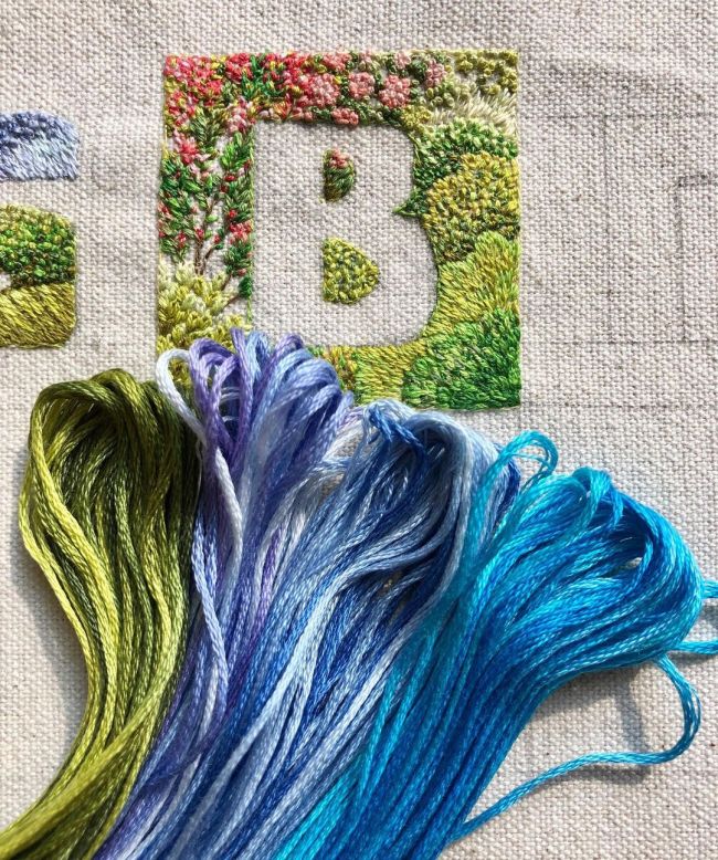 Incredible Landscape Embroidery by Katrin Vates Moss and Fog