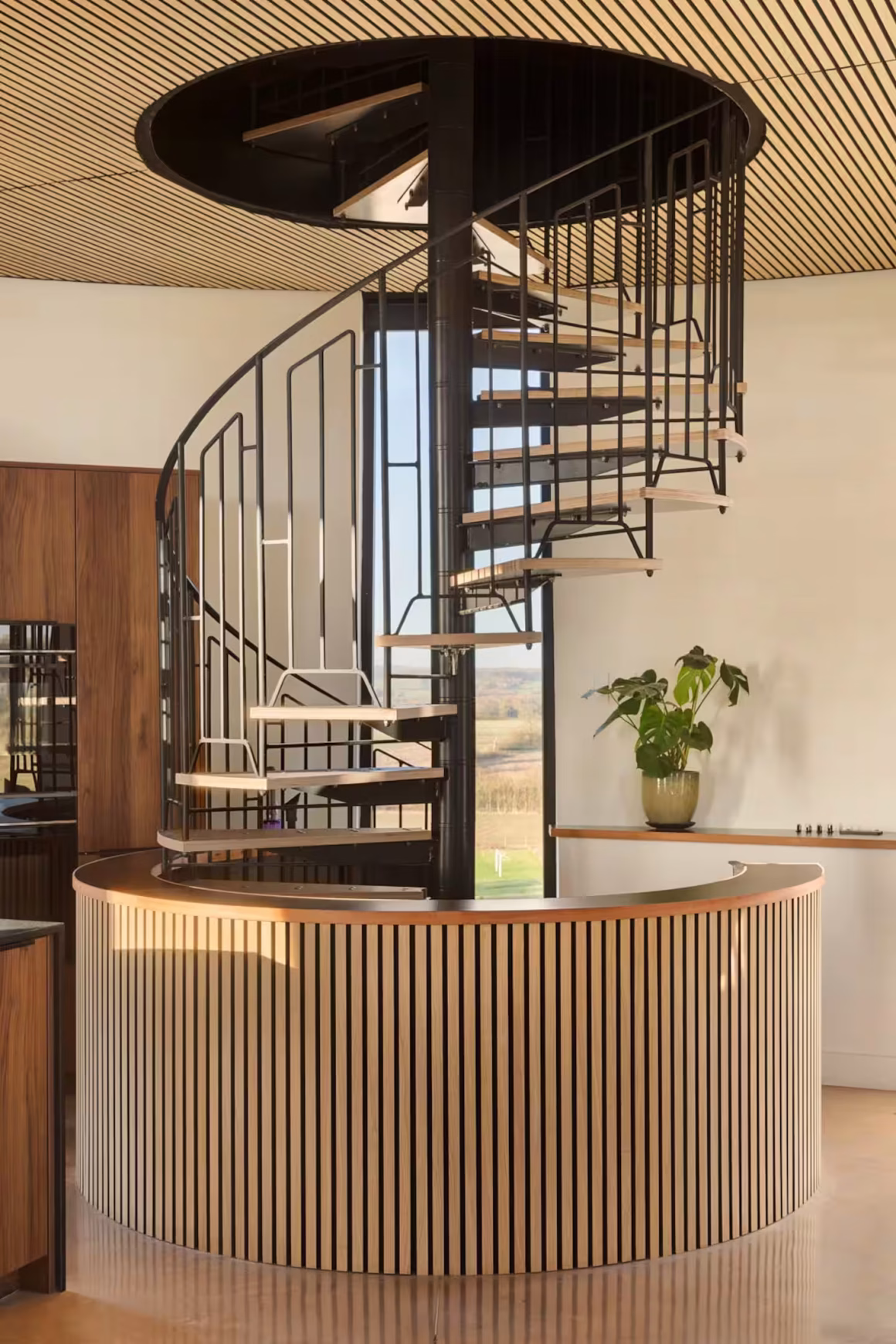 Midcentury modern character fills the converted 1960s water tower rental