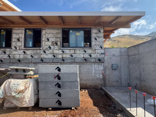 Surf blocks are construction material made from recycled surfboard foam